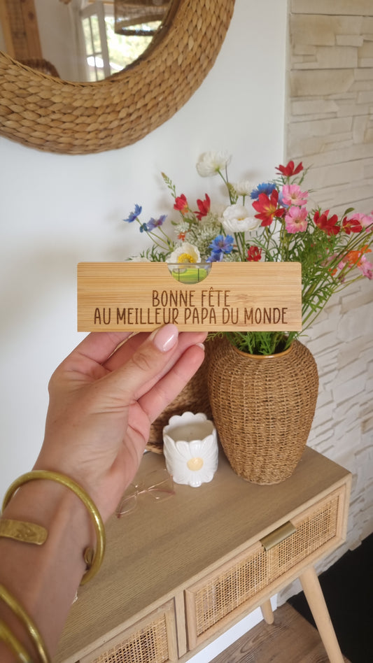 Niveau en bois personnalisé