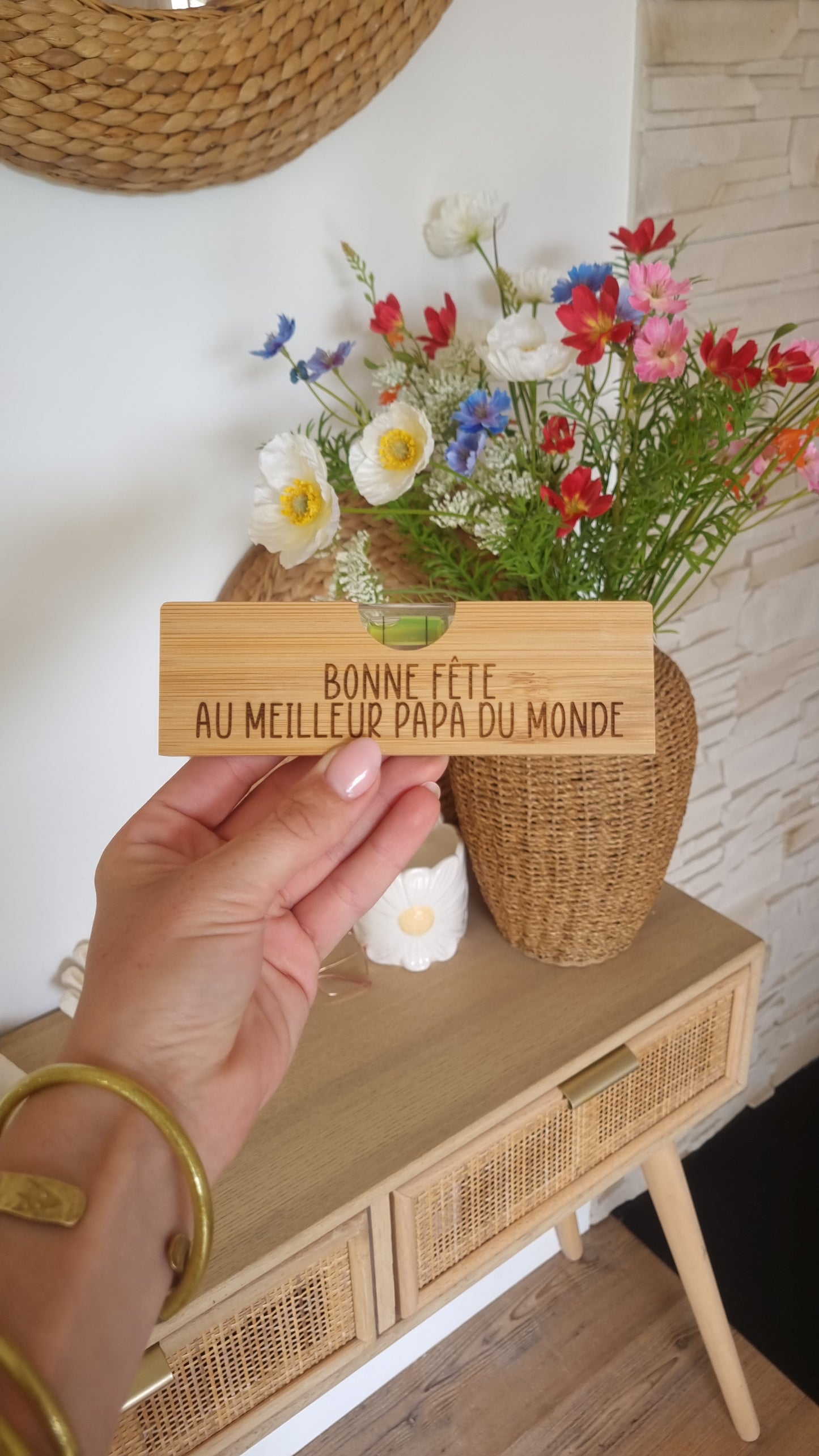 Niveau en bois personnalisé