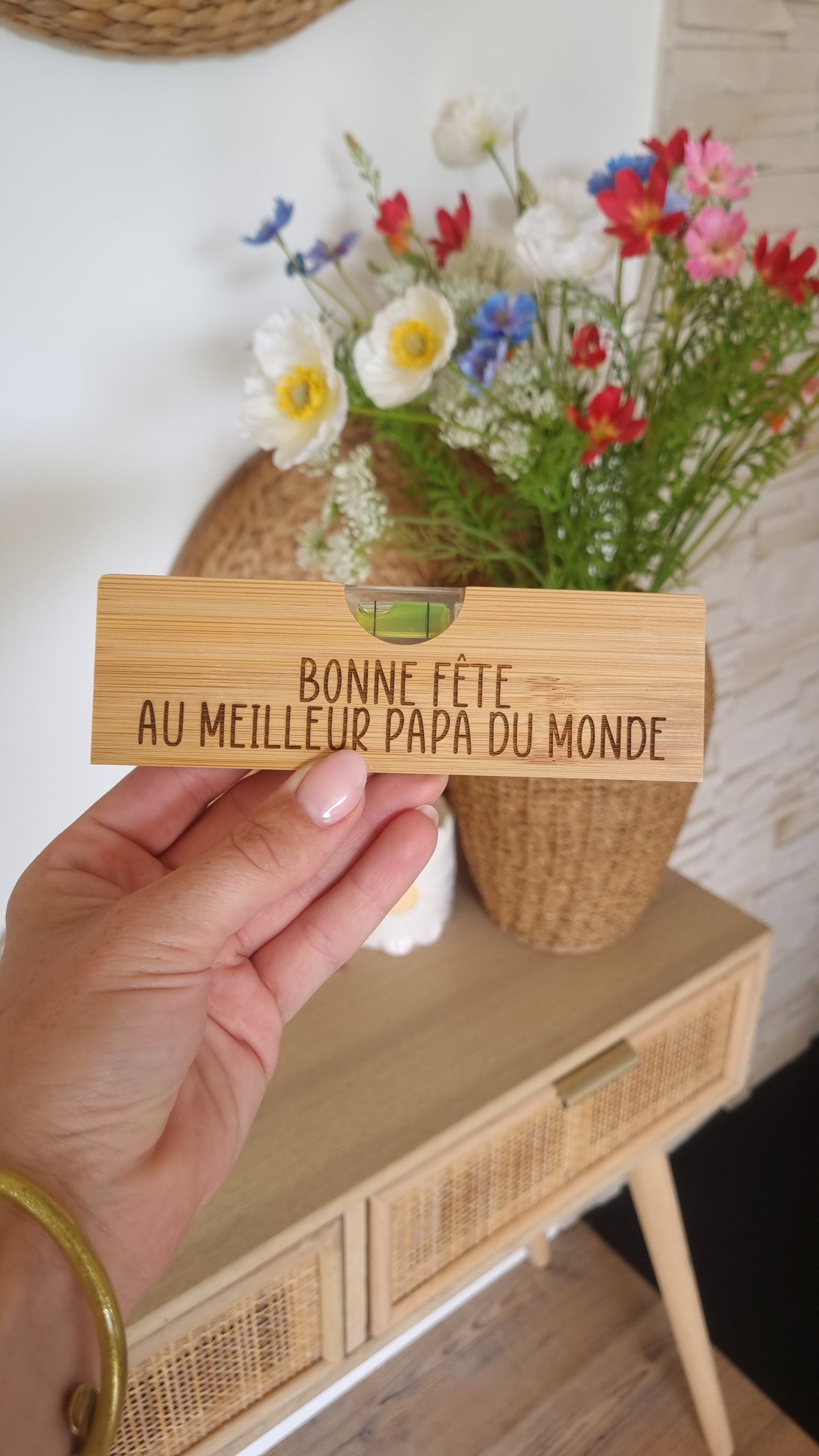 Niveau en bois personnalisé