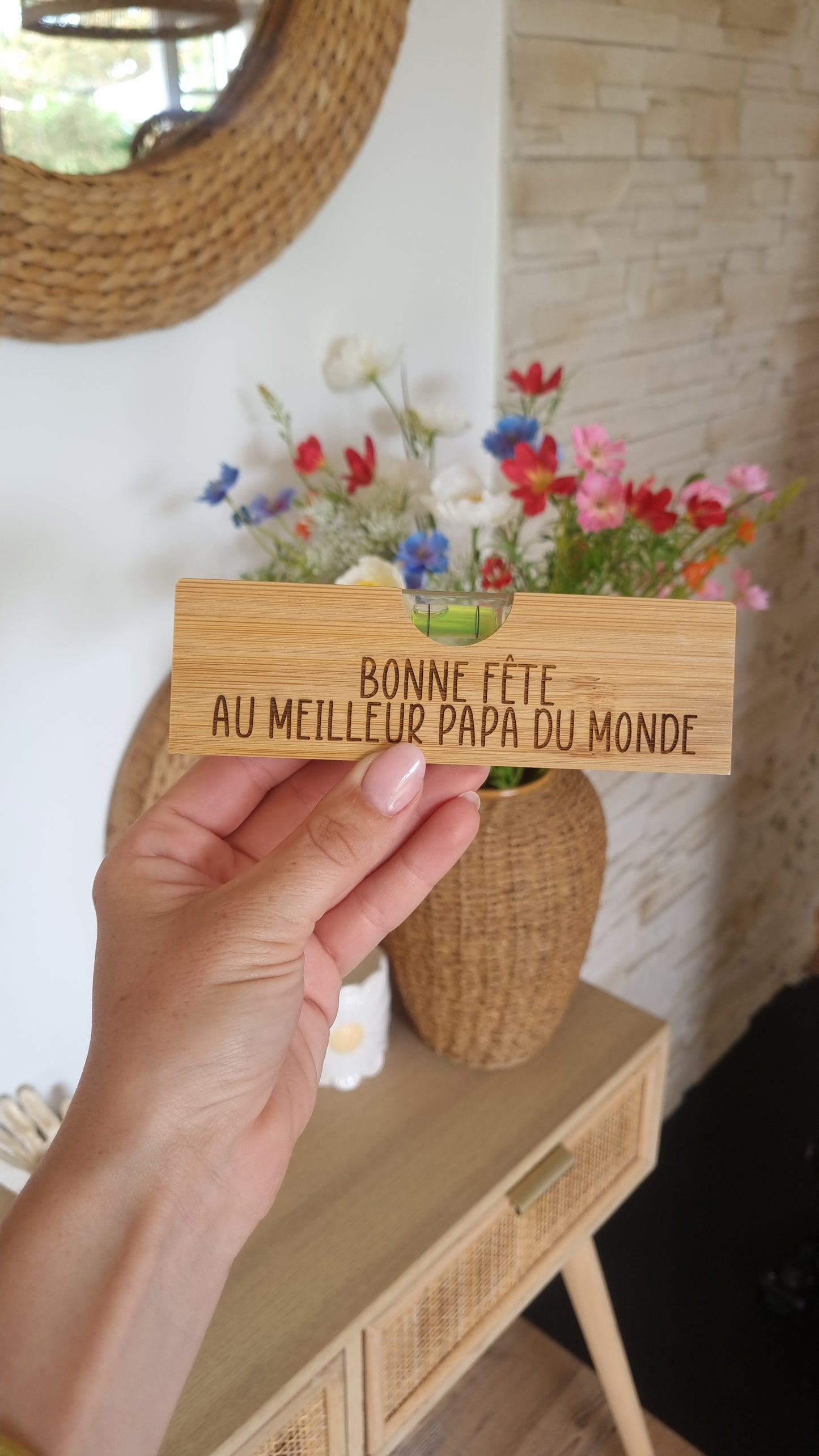 Niveau en bois personnalisé