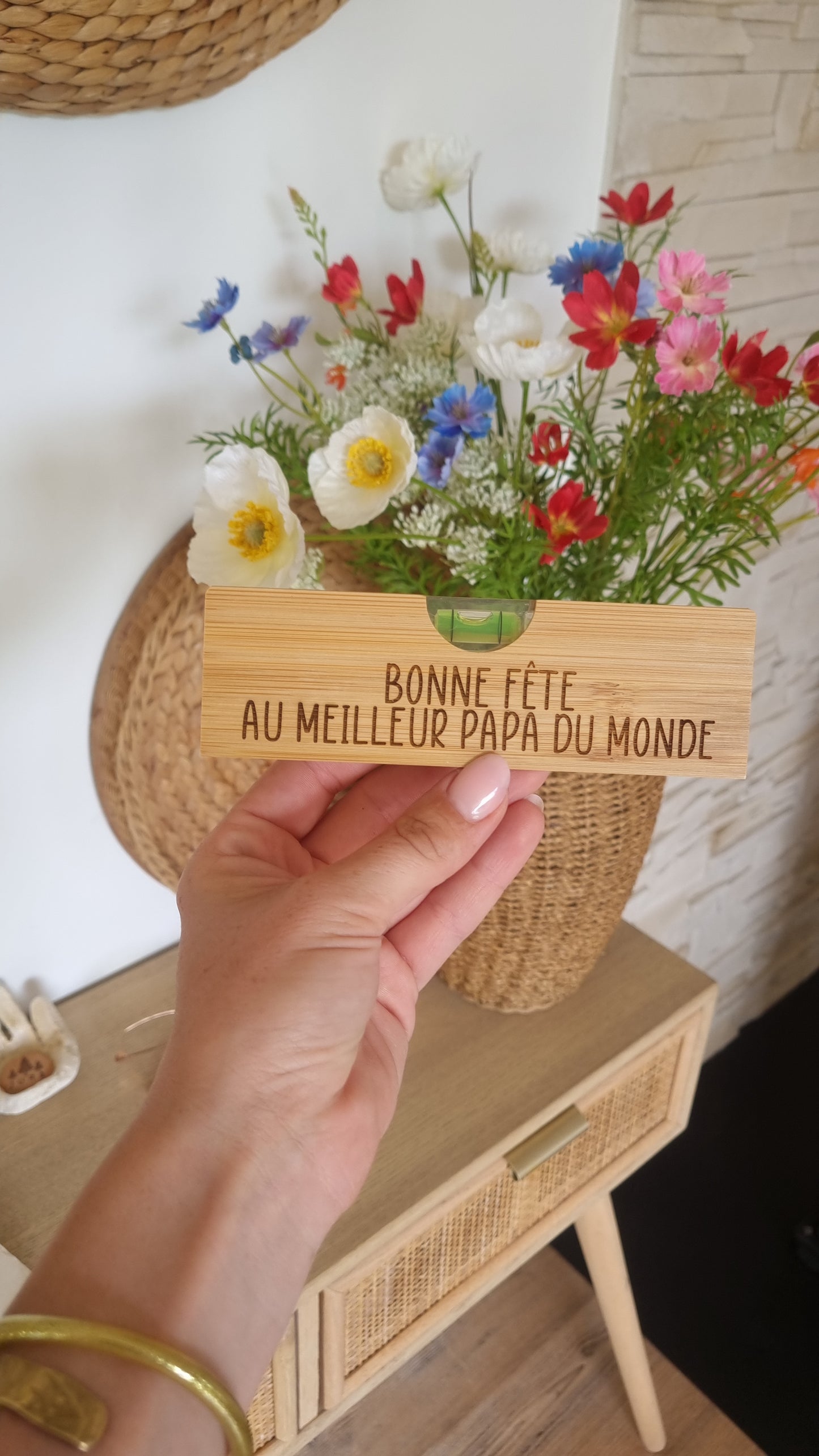 Niveau en bois personnalisé