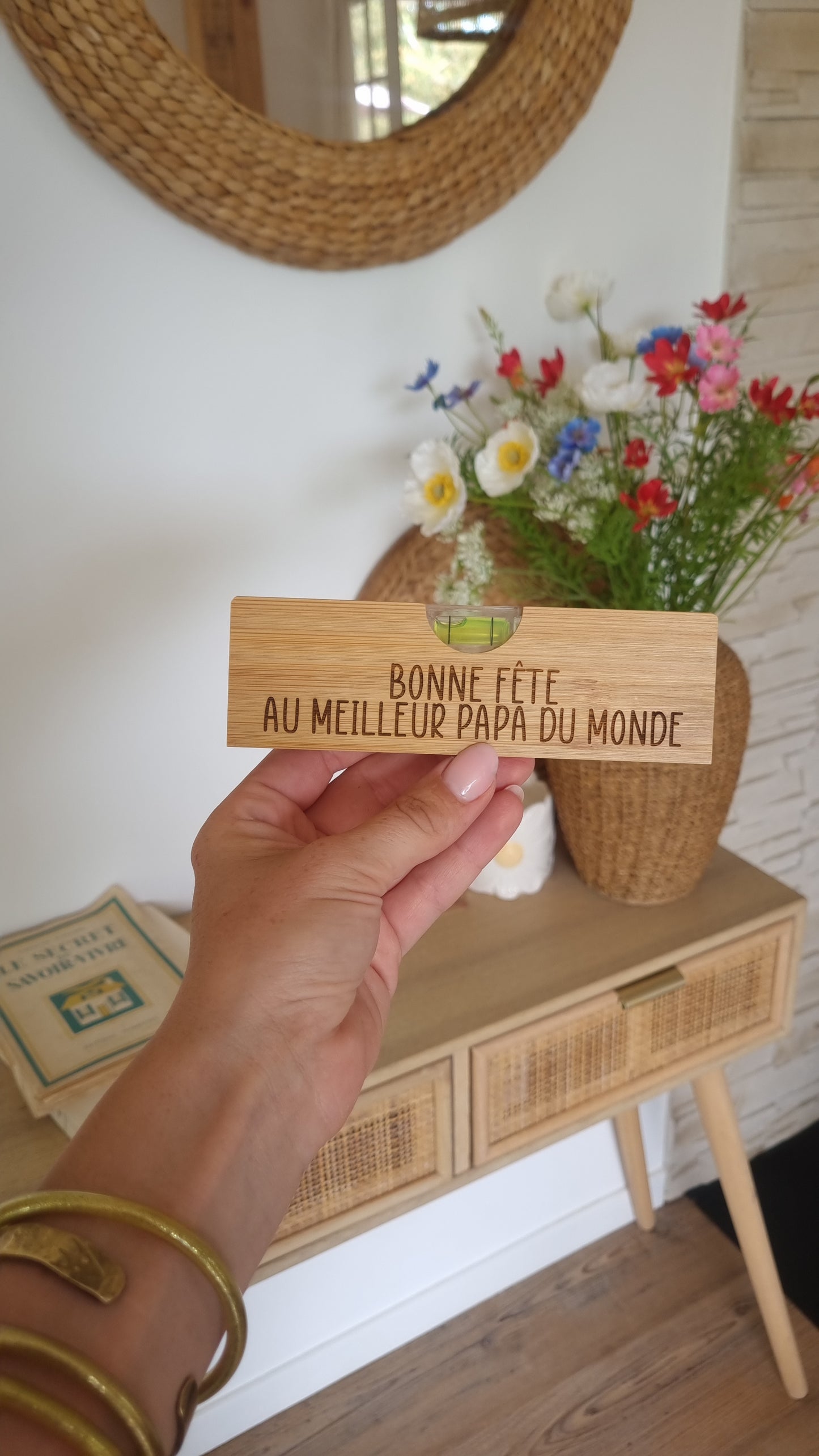 Niveau en bois personnalisé