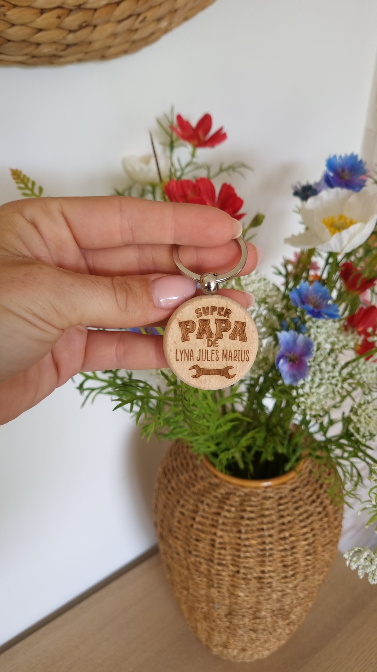 Un porte-clé en bois