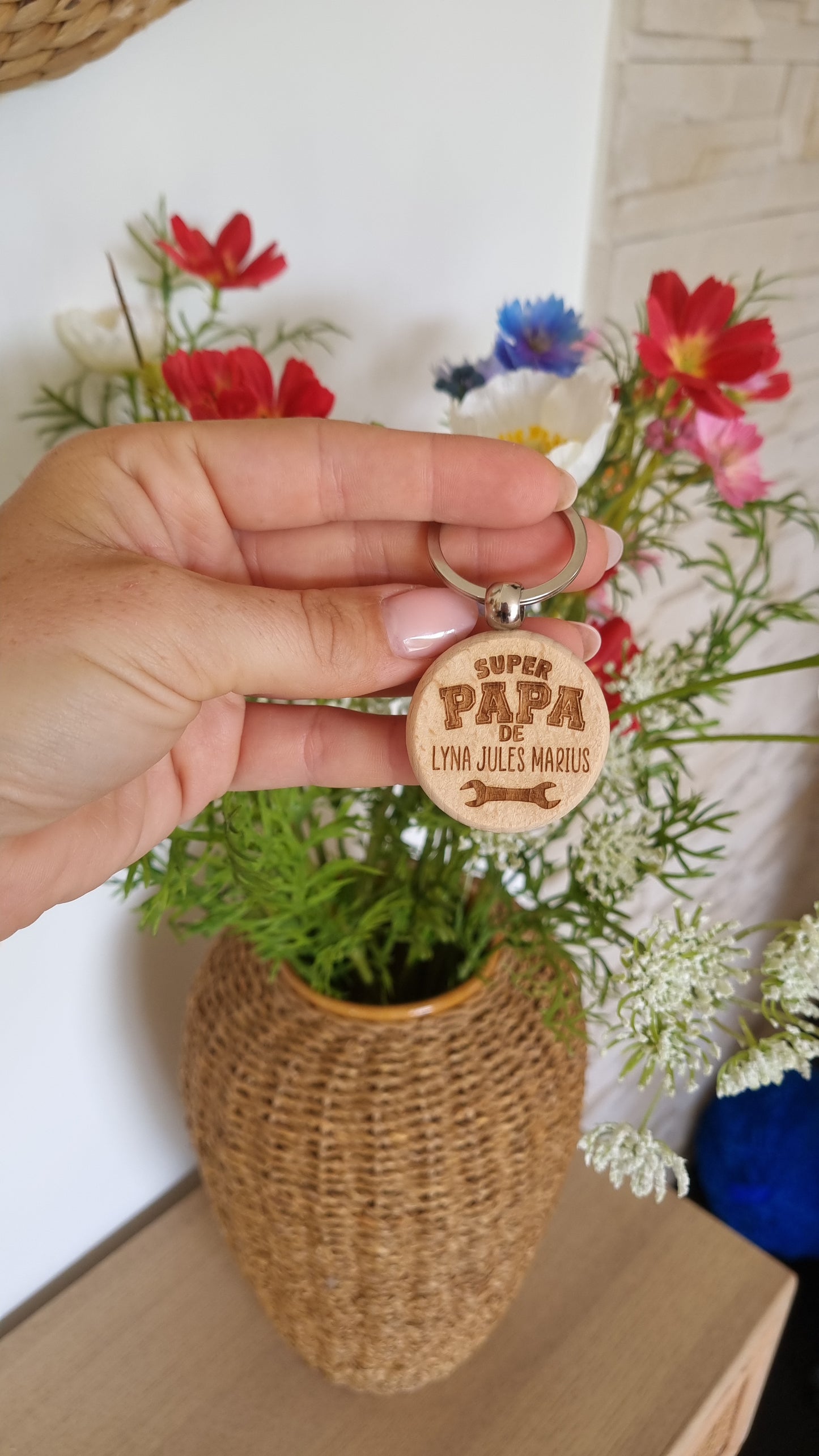 Un porte-clé en bois