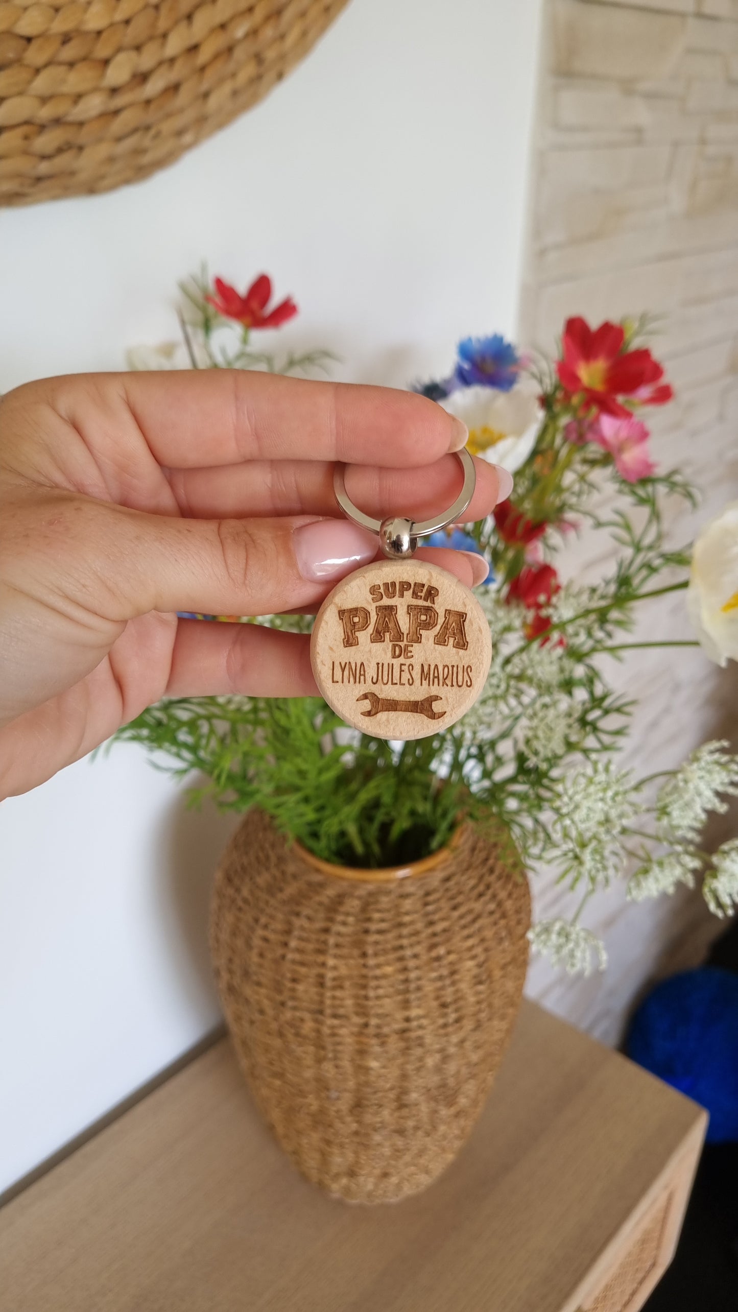 Un porte-clé en bois
