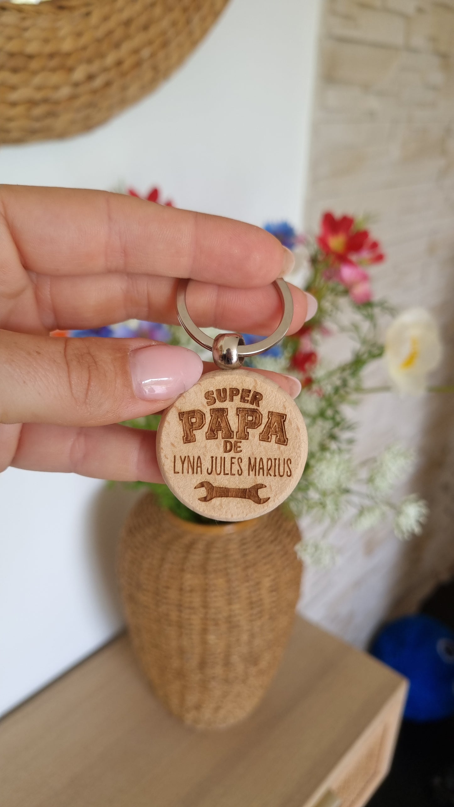 Un porte-clé en bois