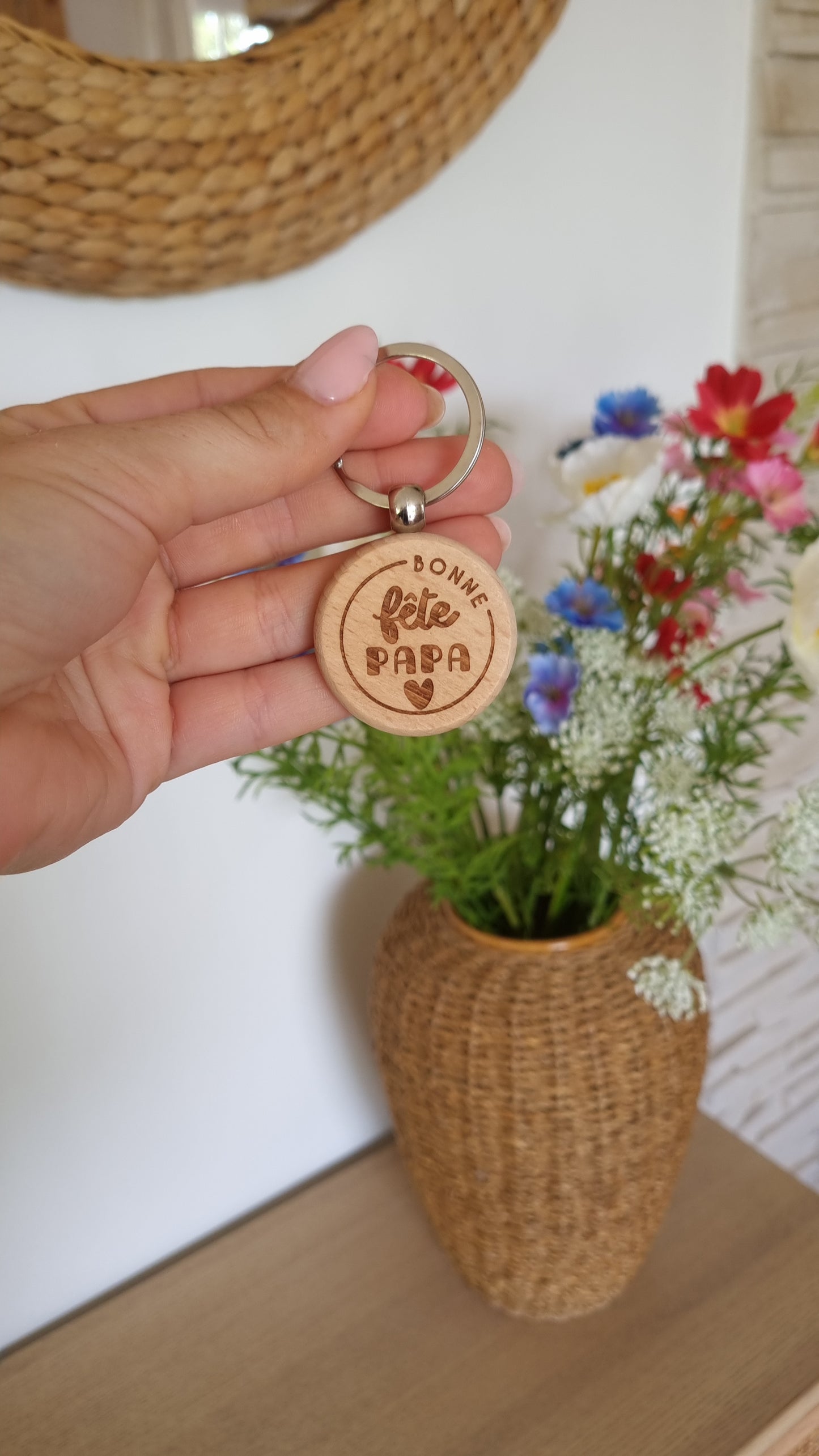 Un porte-clé en bois
