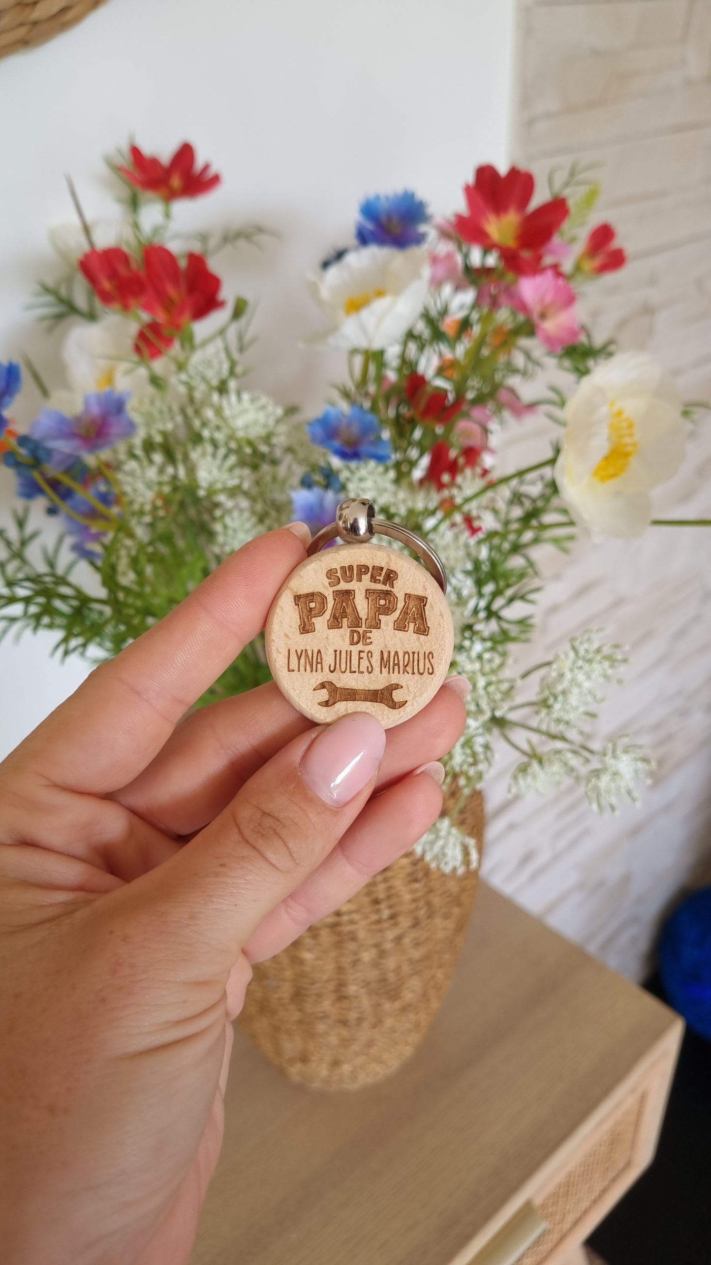 Un porte-clé en bois