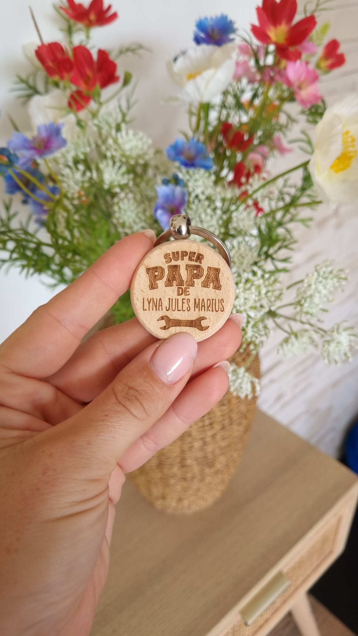 Un porte-clé en bois