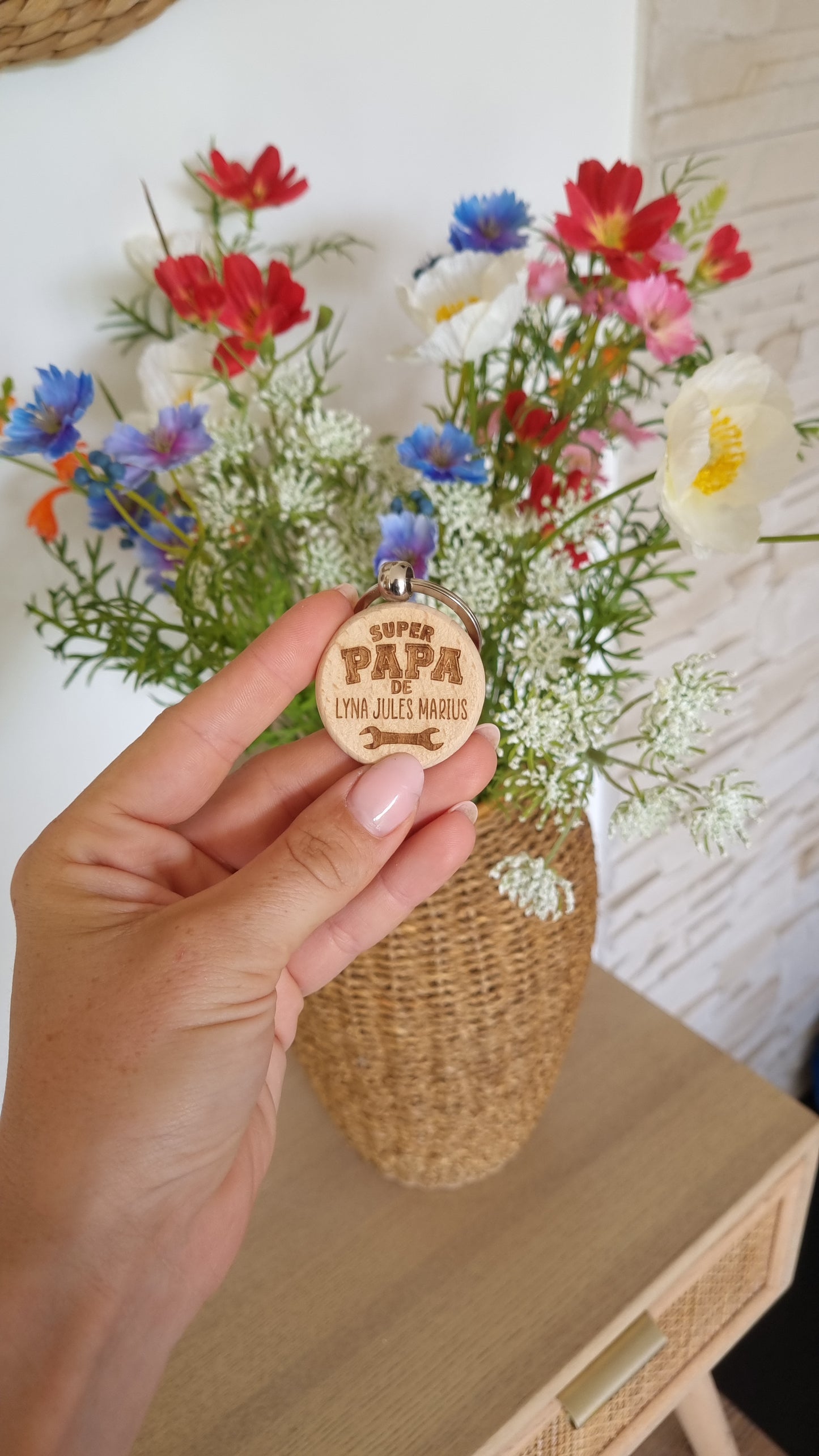 Un porte-clé en bois