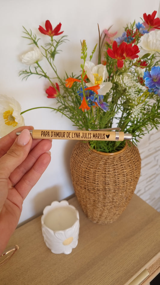 Stylo personnalisé en bois