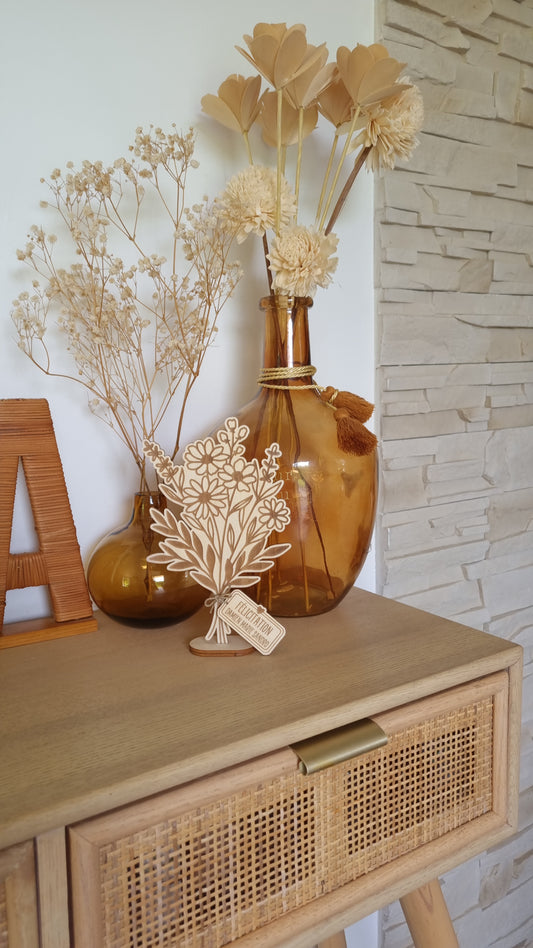 Mon beau bouquet de fleur en bois