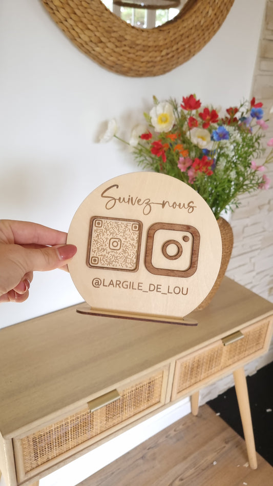 Panneau QR Code réseaux sociaux