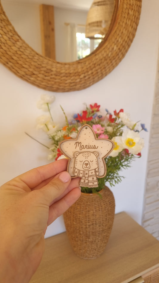 Petite étoile de Noël ourson