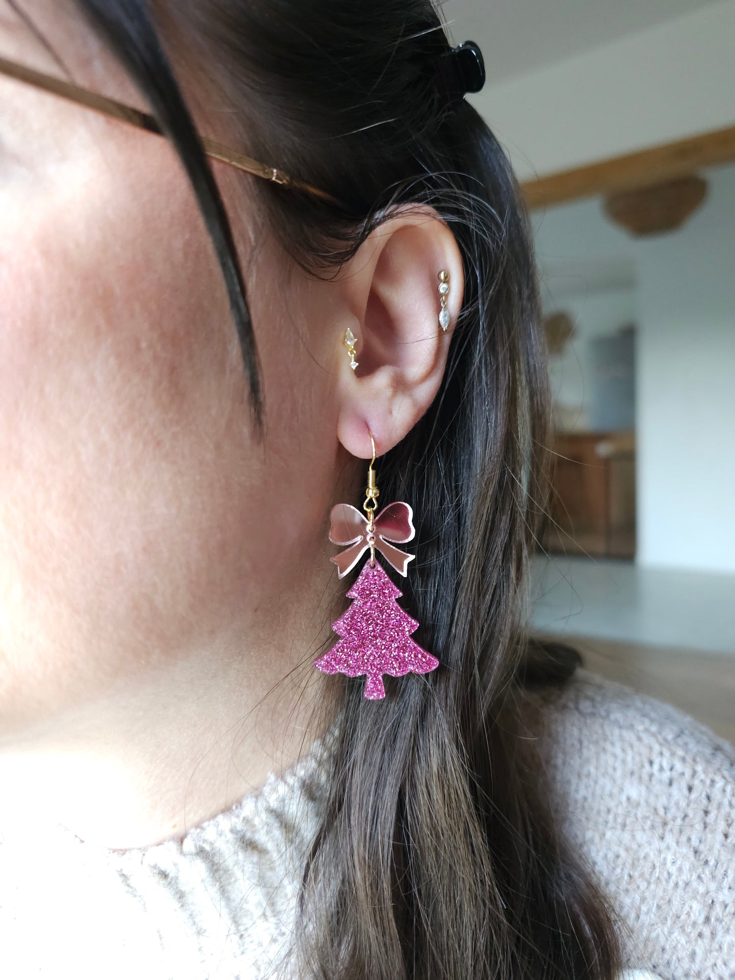 Boucles d'oreilles Sapin de Noël