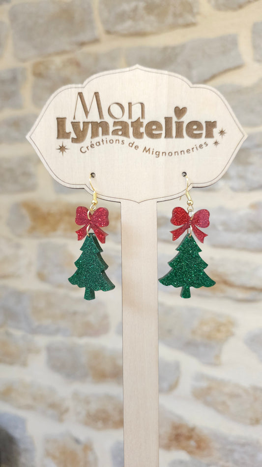 Boucles d'oreilles Sapin de Noël