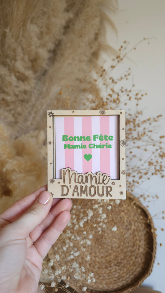 Cadre Polaroid en bois personnalisé – Spécial Fête des Mamies