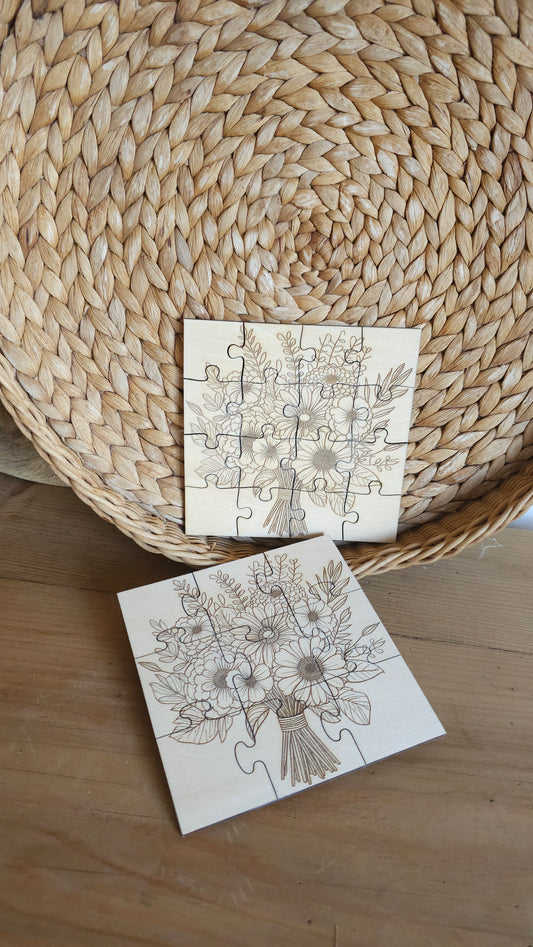 Puzzle en bois personnalisable – Fête des Mamies