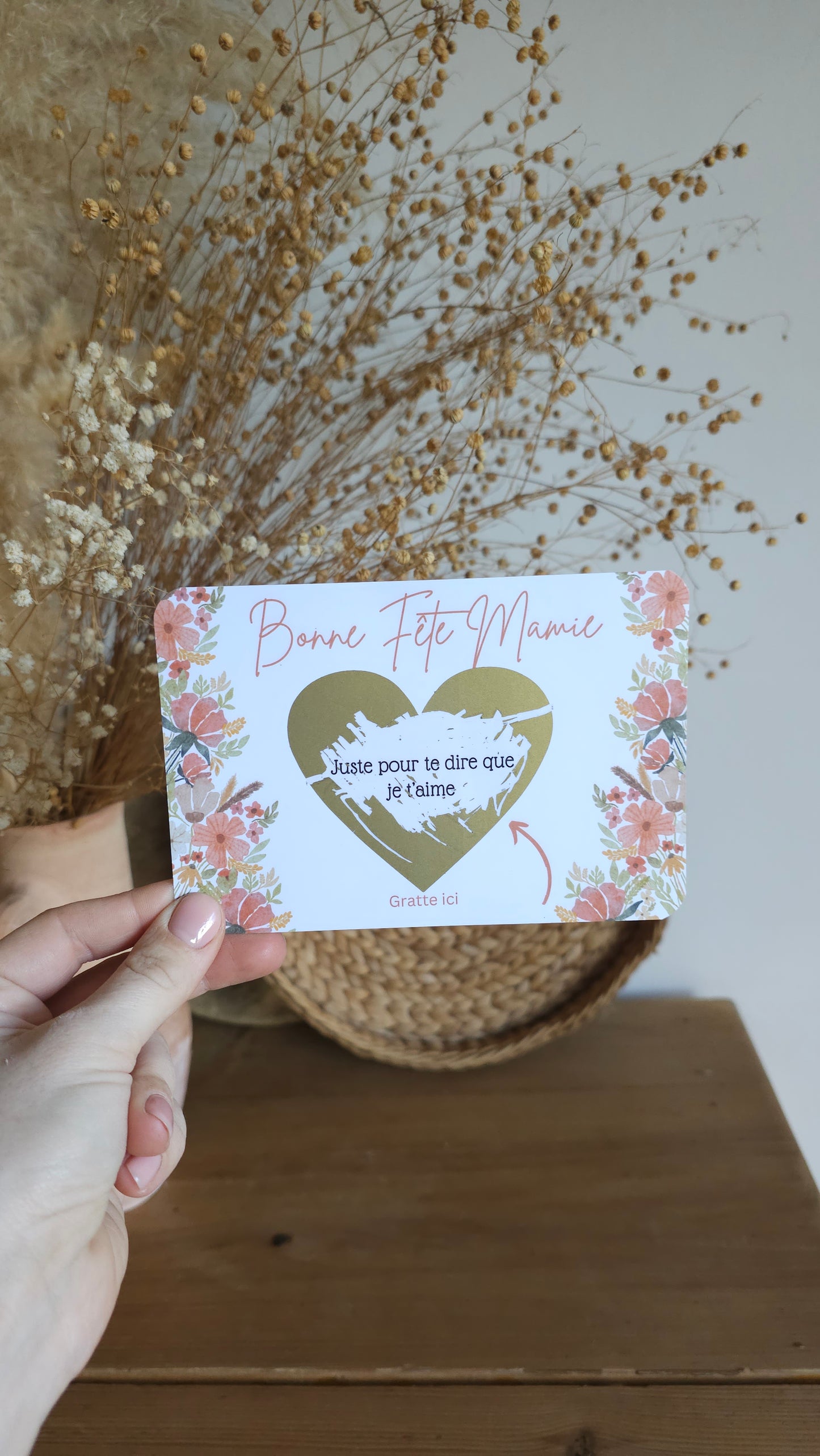 Carte à gratter Bonne fête Mamie