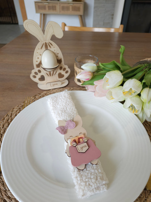 Lapin en Bois billet Personnalisé