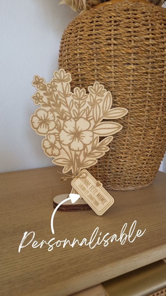 Mon beau bouquet de fleur en bois