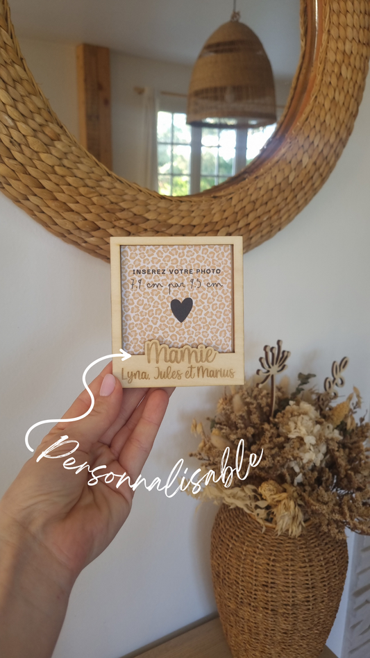 Mon joli cadre Polaroïd en bois personnalisé