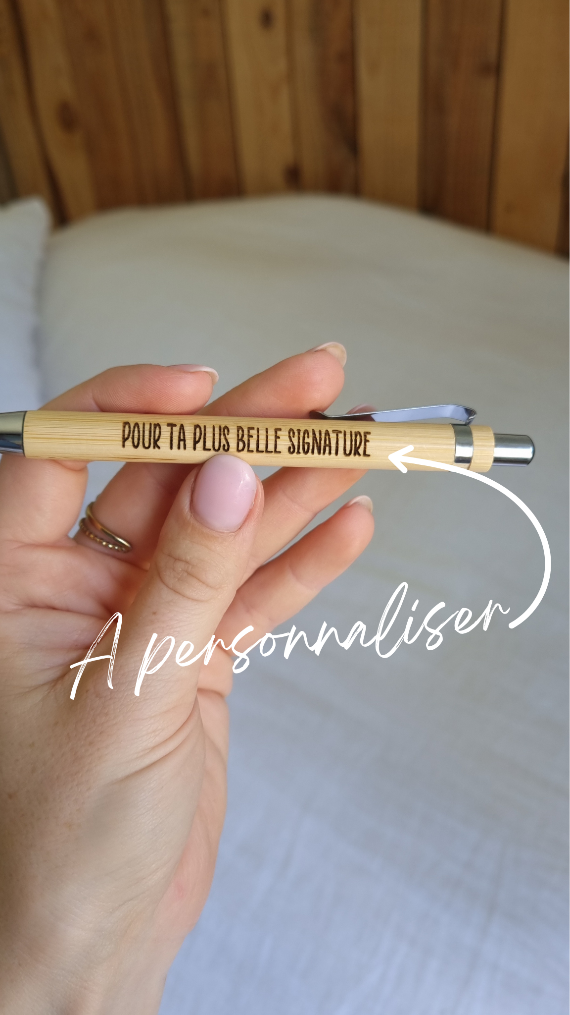 Stylo personnalisé en bois
