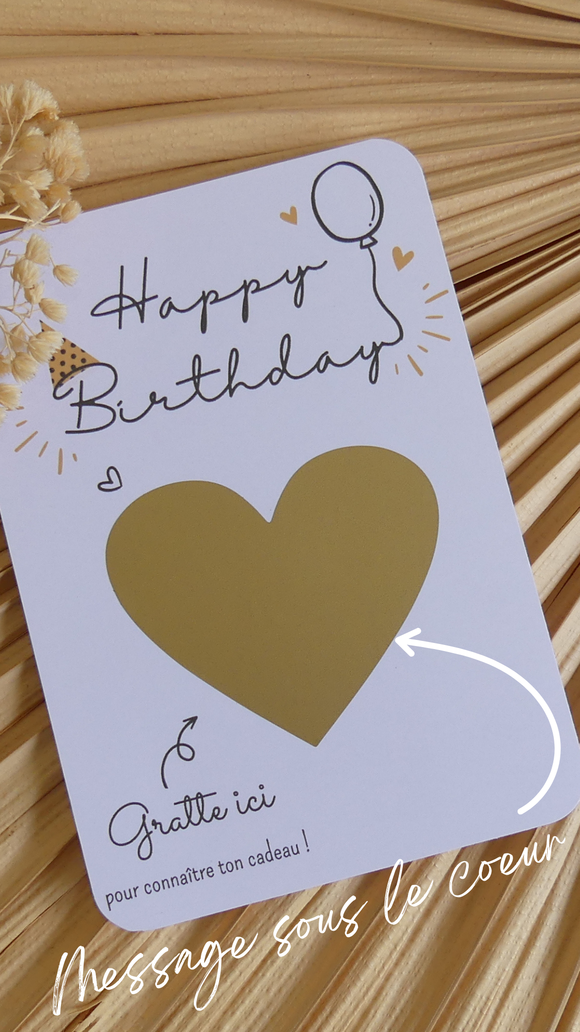 Carte à gratter d'anniversaire
