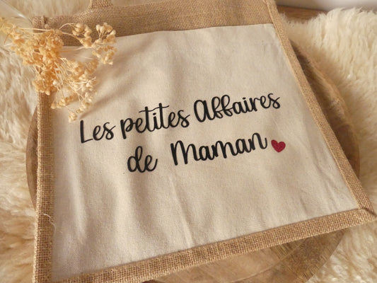 Sac cabas en toile de jute – Pour une maman unique
