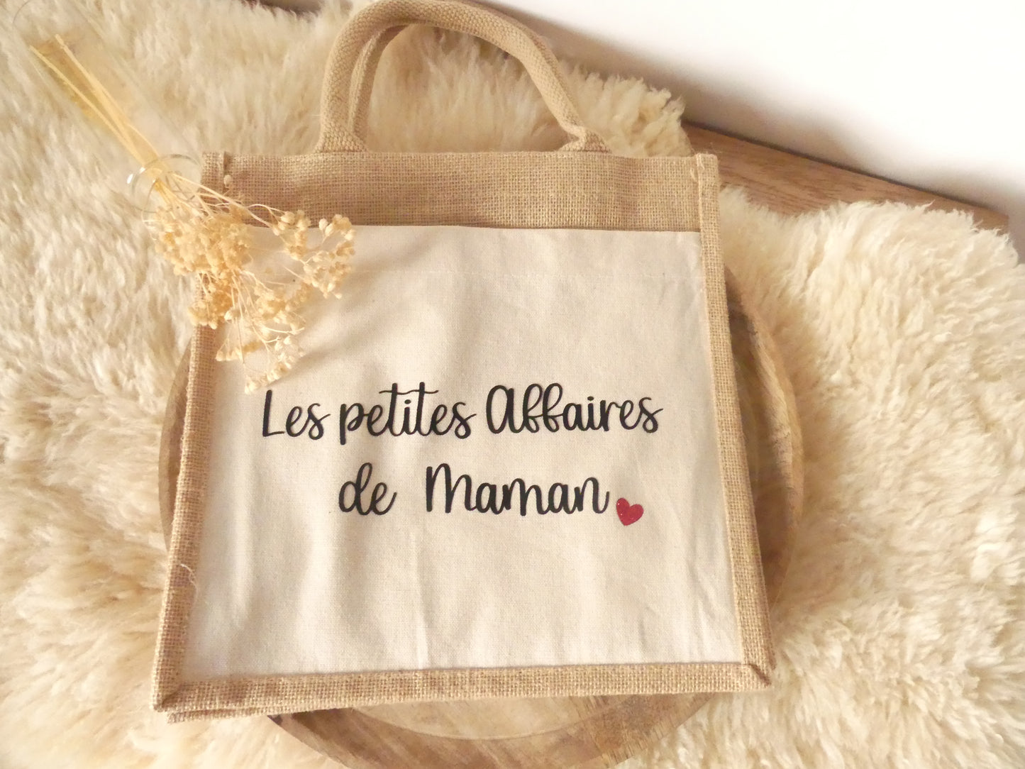 Sac cabas en toile de jute – Pour une maman unique