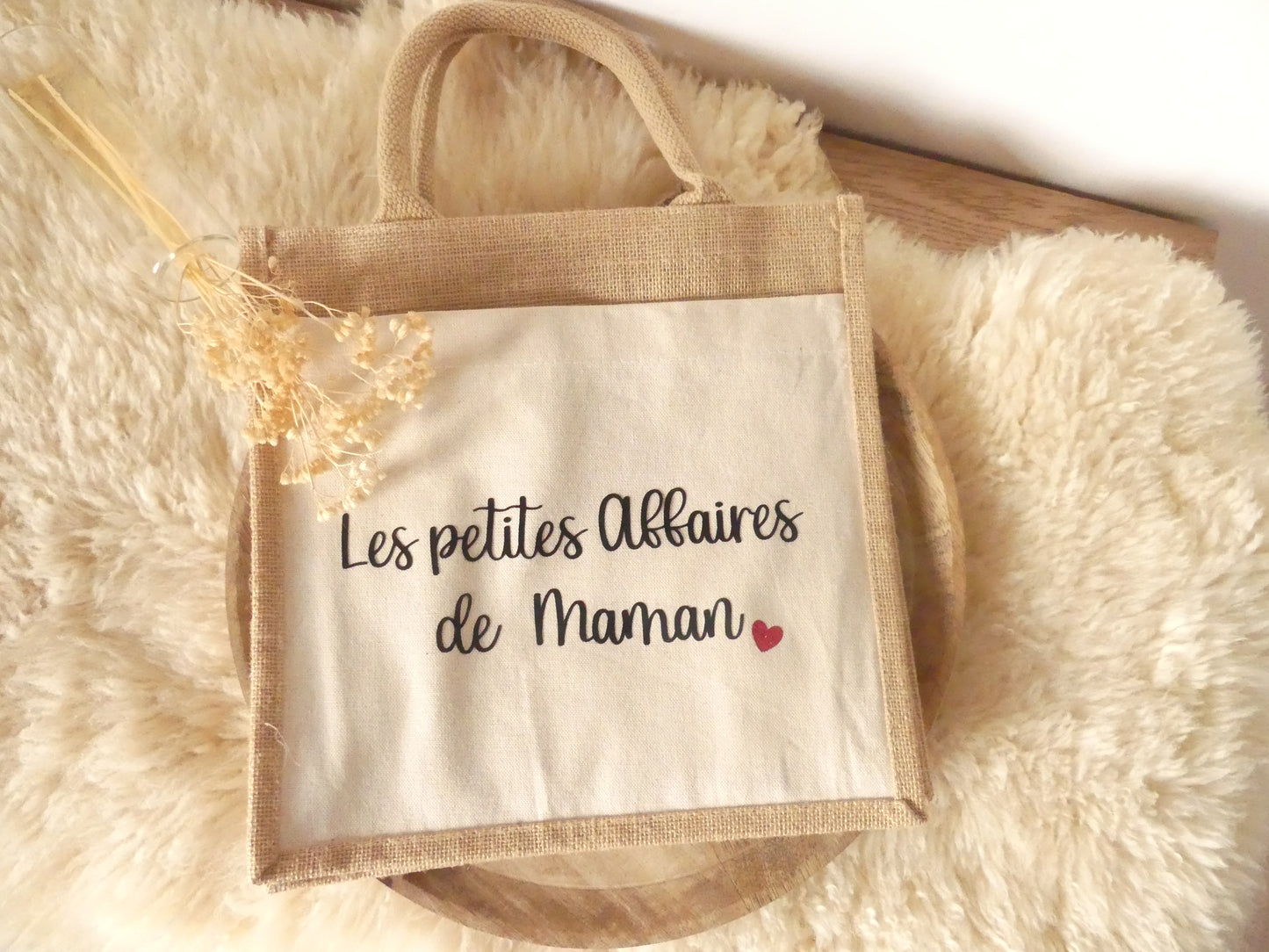 Sac cabas en toile de jute – Pour une maman unique