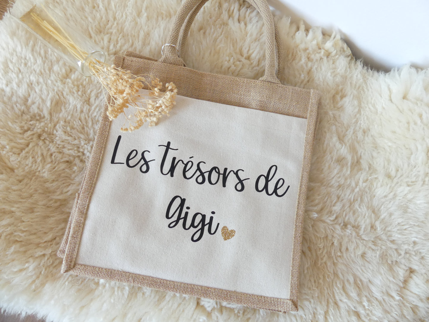 Sac cabas en toile de jute – Les petits Trésors de...