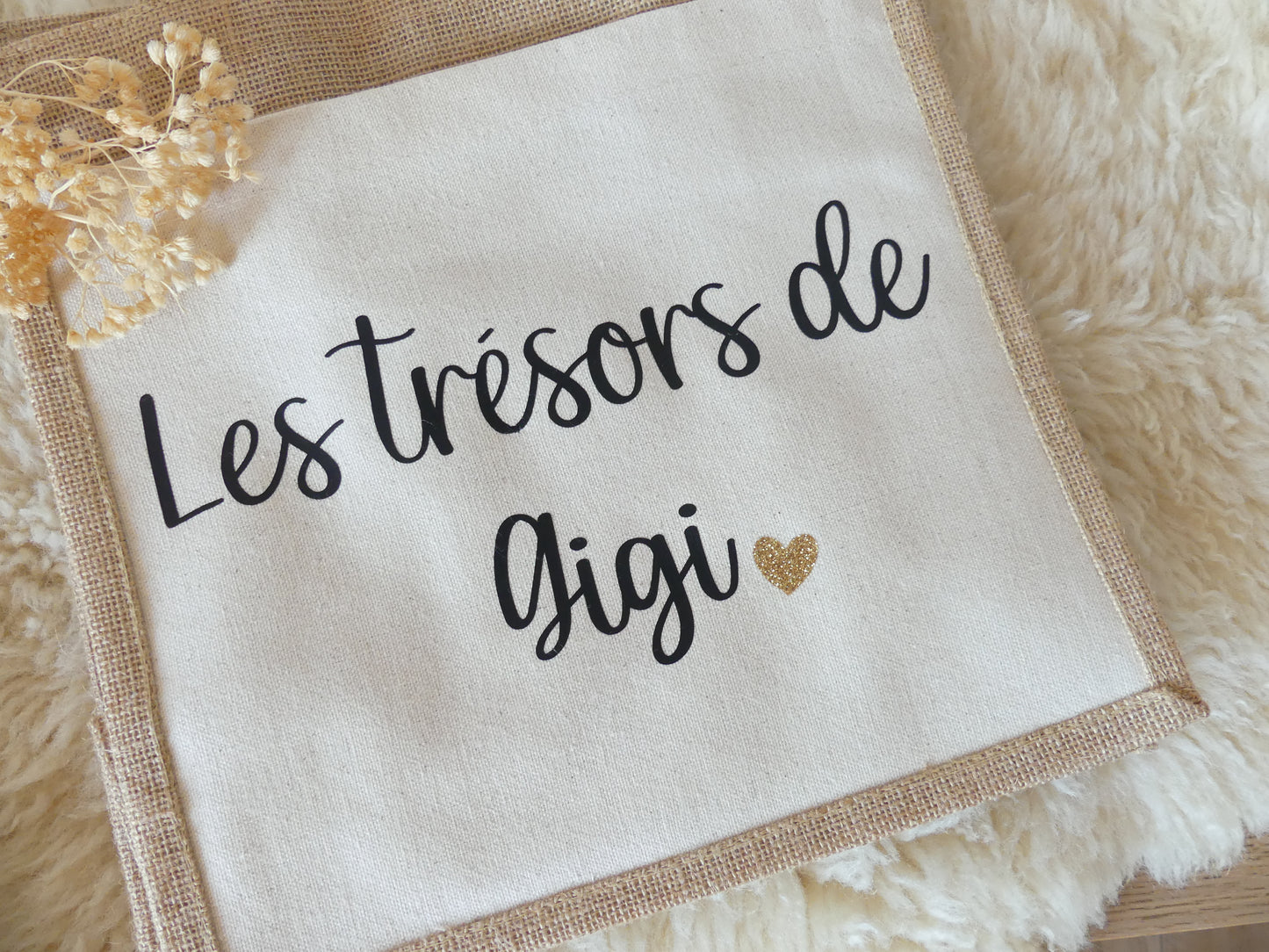 Sac cabas en toile de jute – Les petits Trésors de...