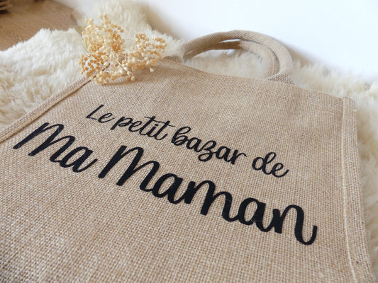 Sac cabas en toile de jute – Maman