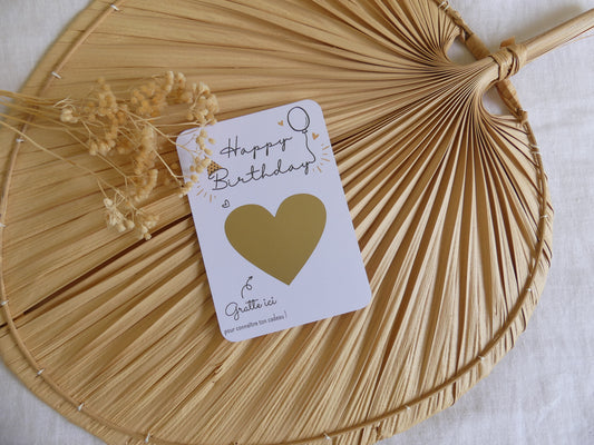 Carte à gratter d'anniversaire