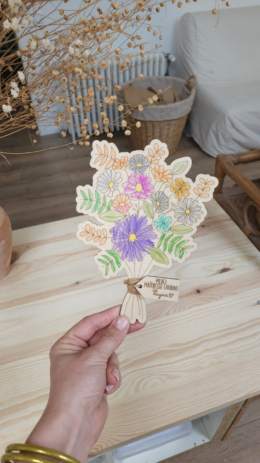 Bouquet à colorier – Maman