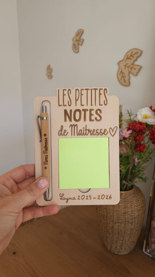 Support post-it personnalisé, bloc note -Bloc-notes personnalisé – Cadeau maîtresse, ATSEM ou nounou (Copie)
