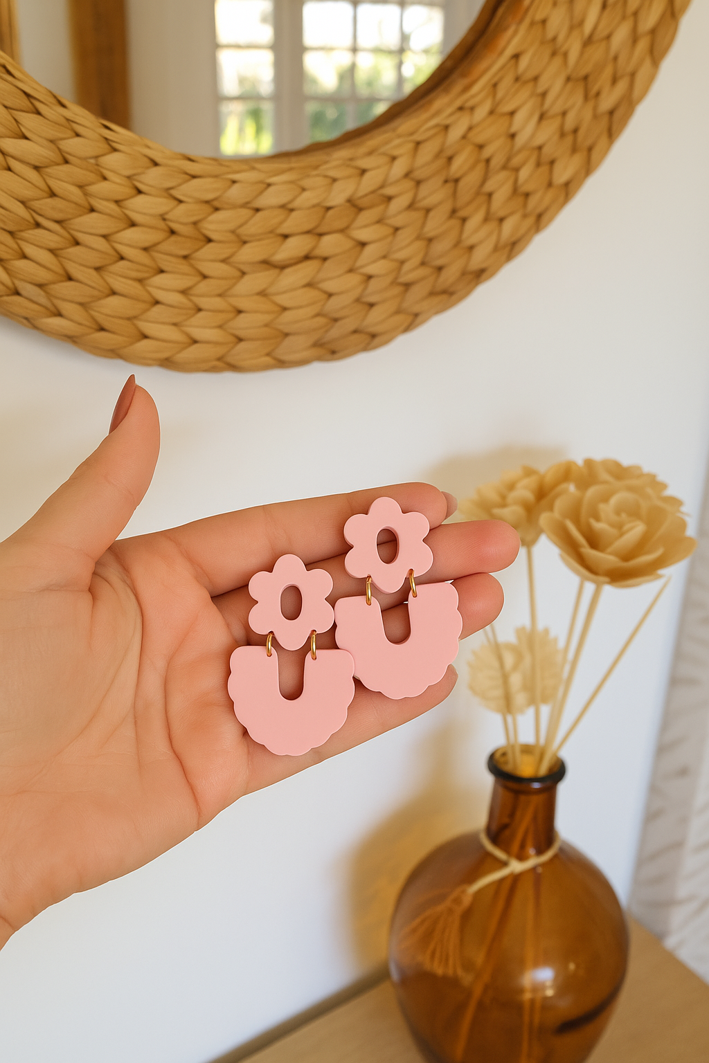 Boucles d’oreilles Rose