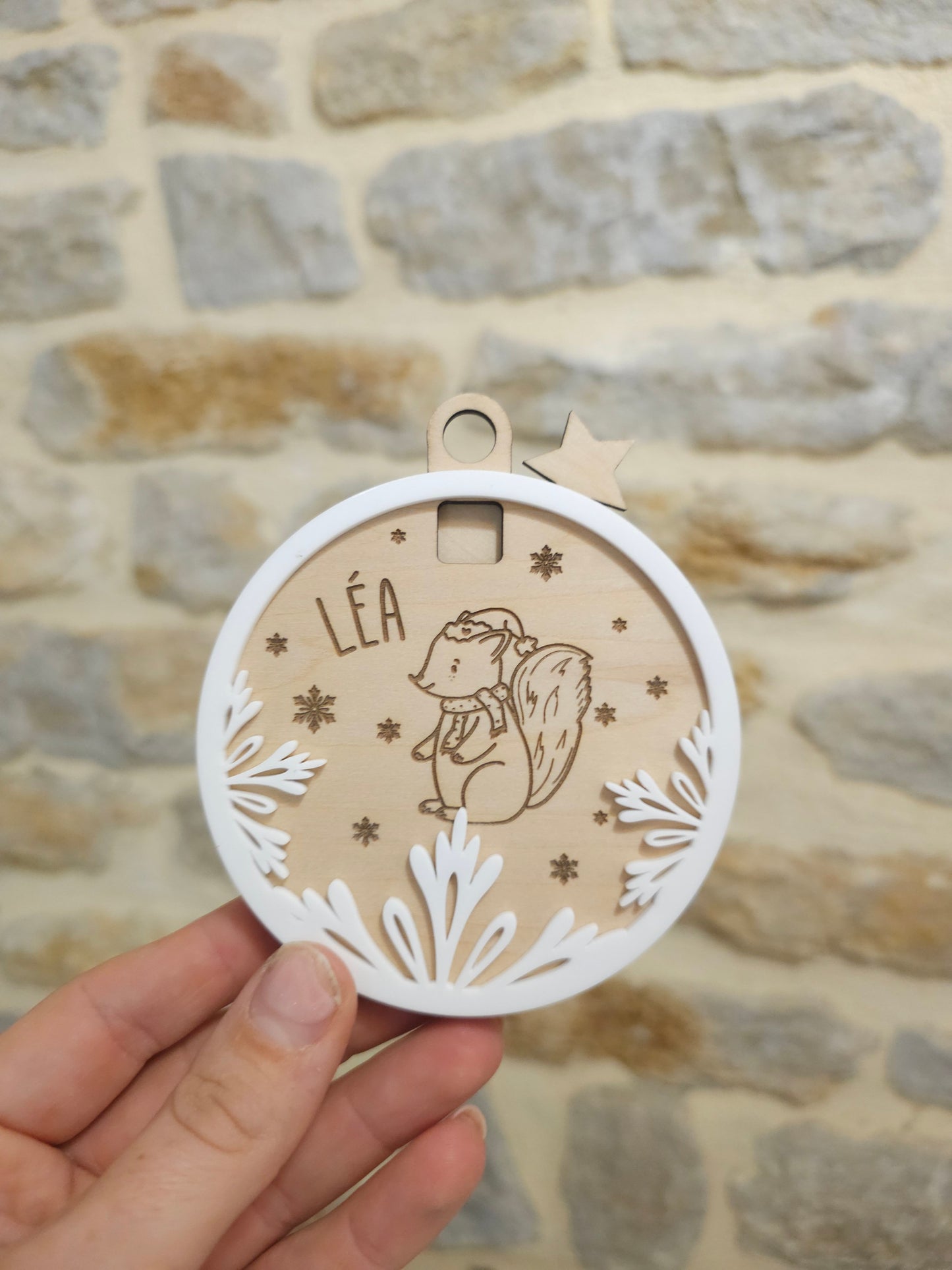 Boule de Noël décompte "nombre de dodos" personnalisée