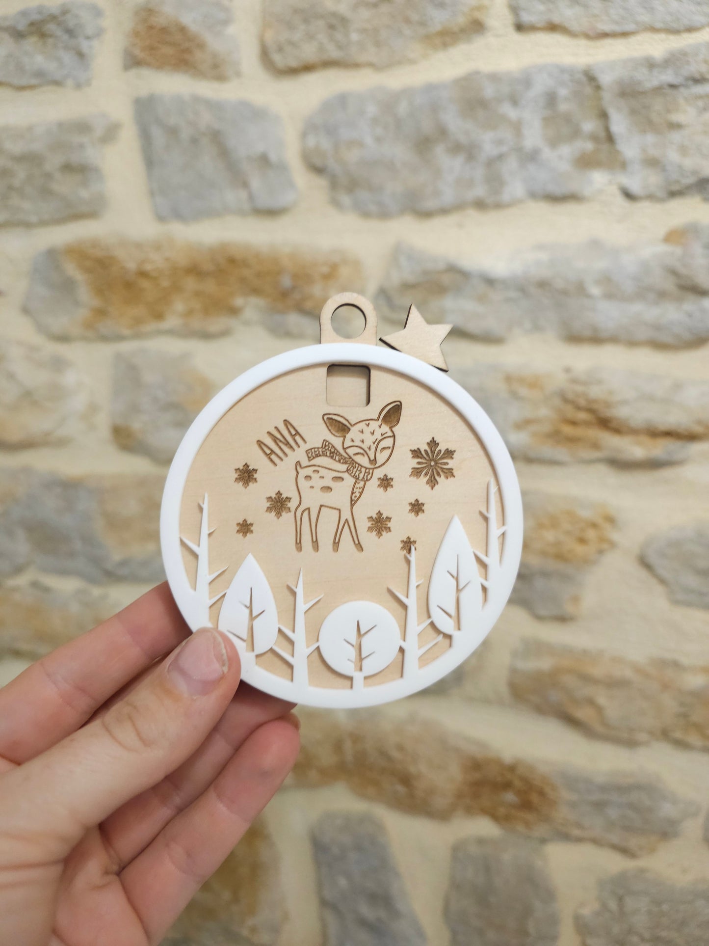 Boule de Noël décompte "nombre de dodos" personnalisée