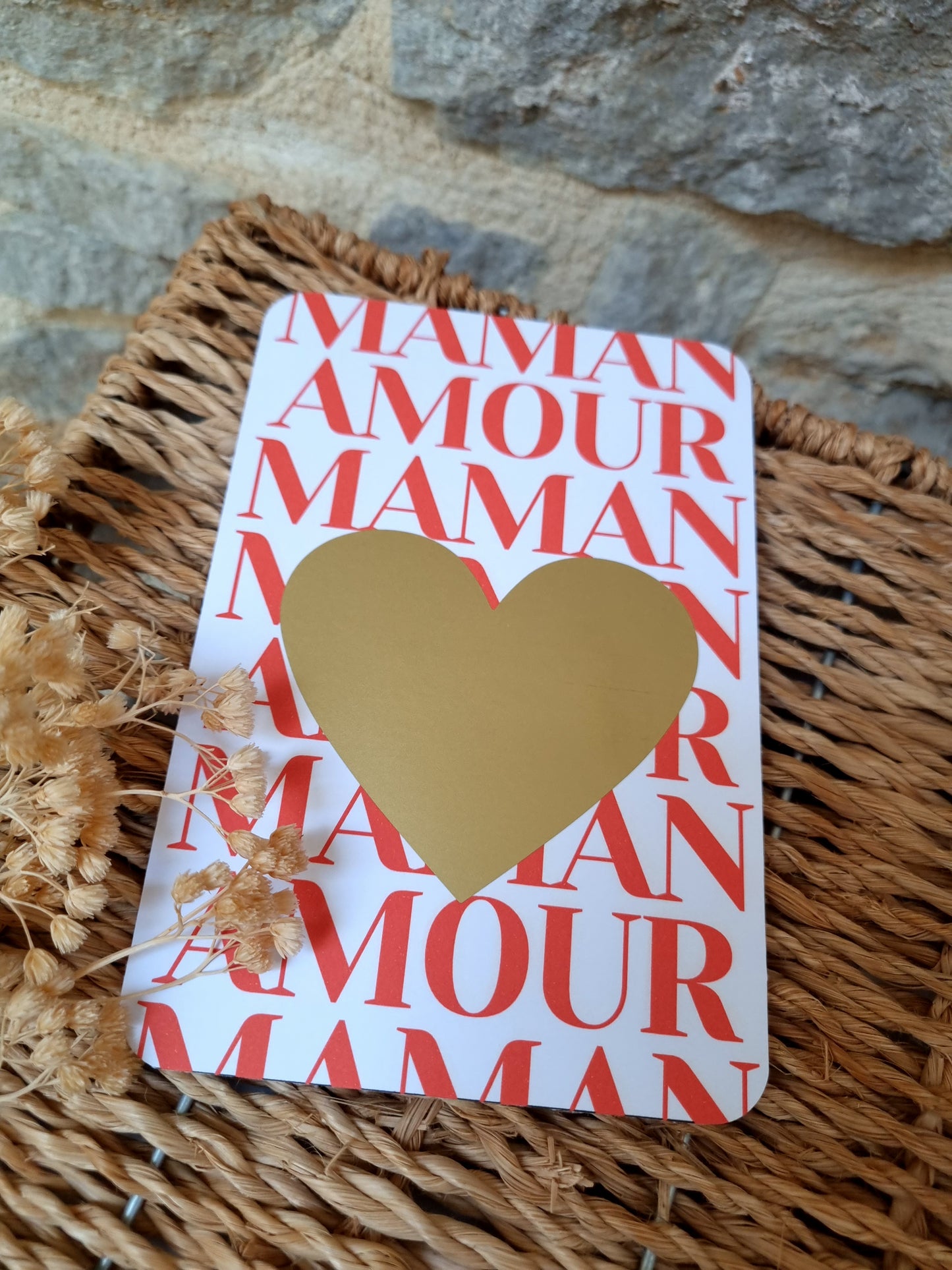 Carte à gratter Bonne fête Maman