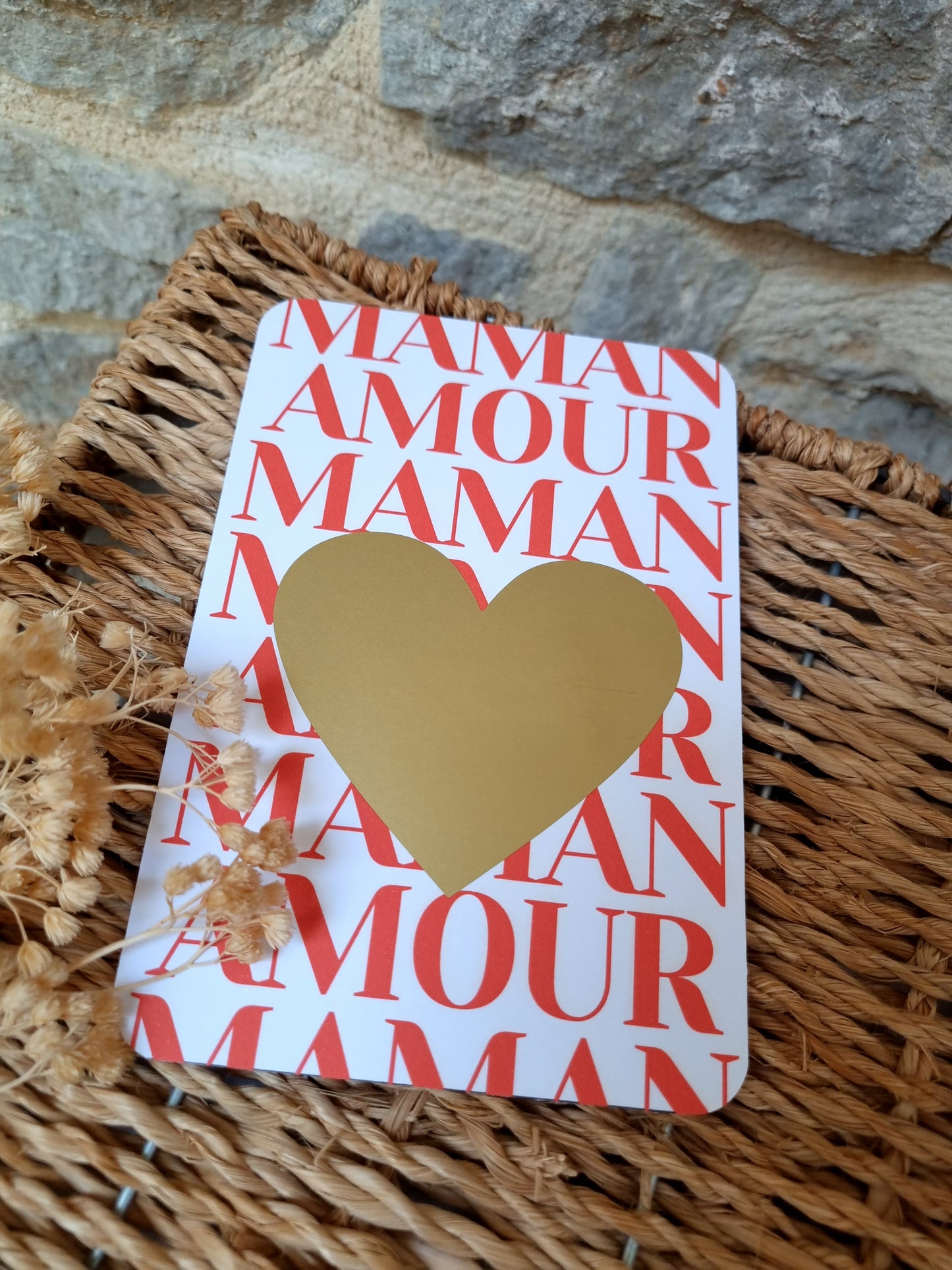 Carte à gratter Bonne fête Maman