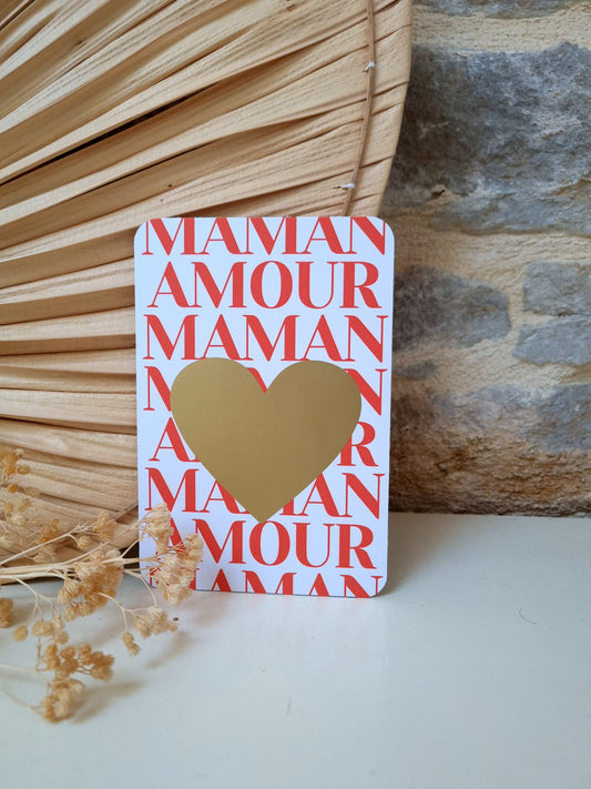 Carte à gratter Bonne fête Maman