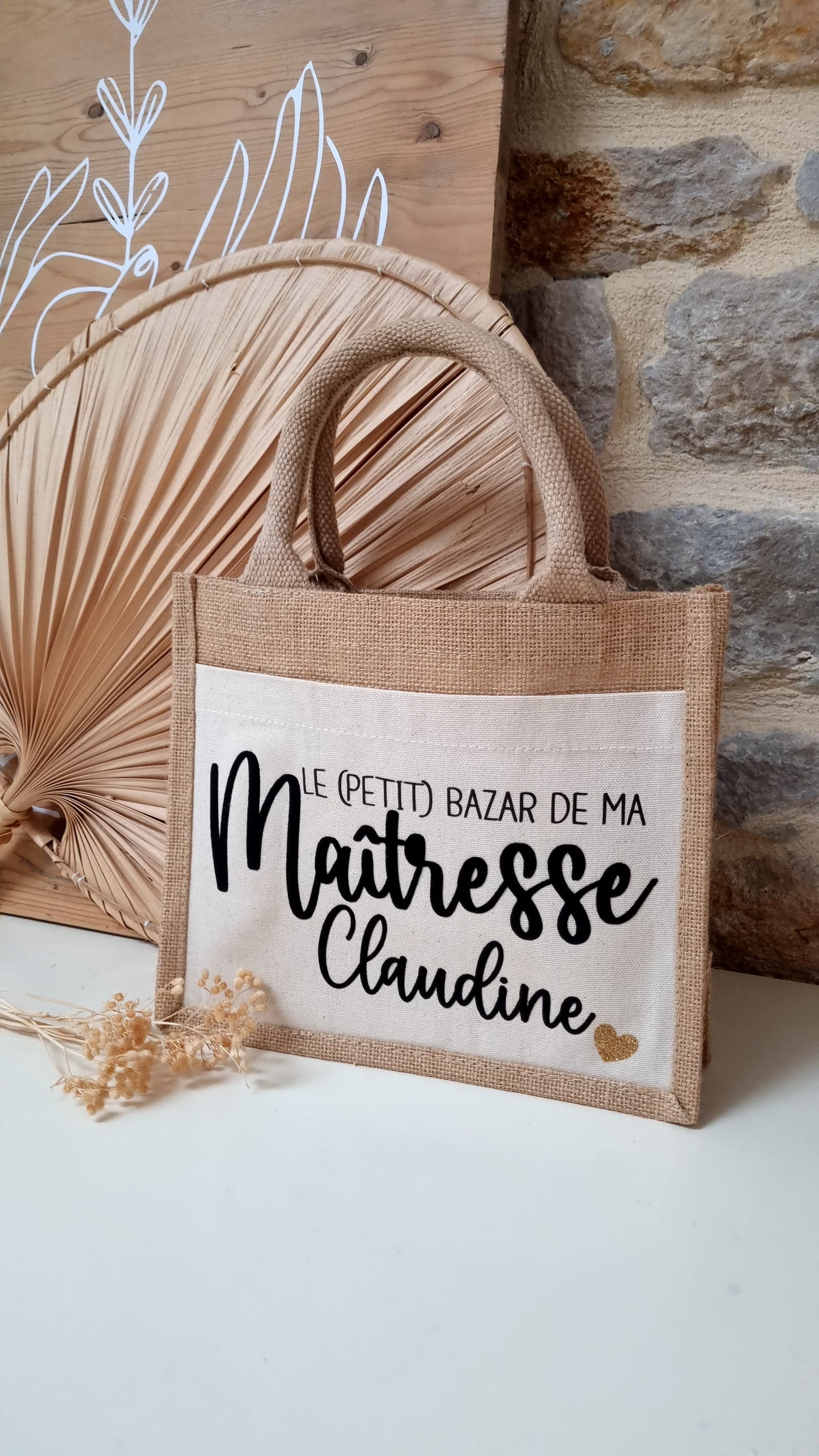 Sac cabas en toile de jute Maîtresse