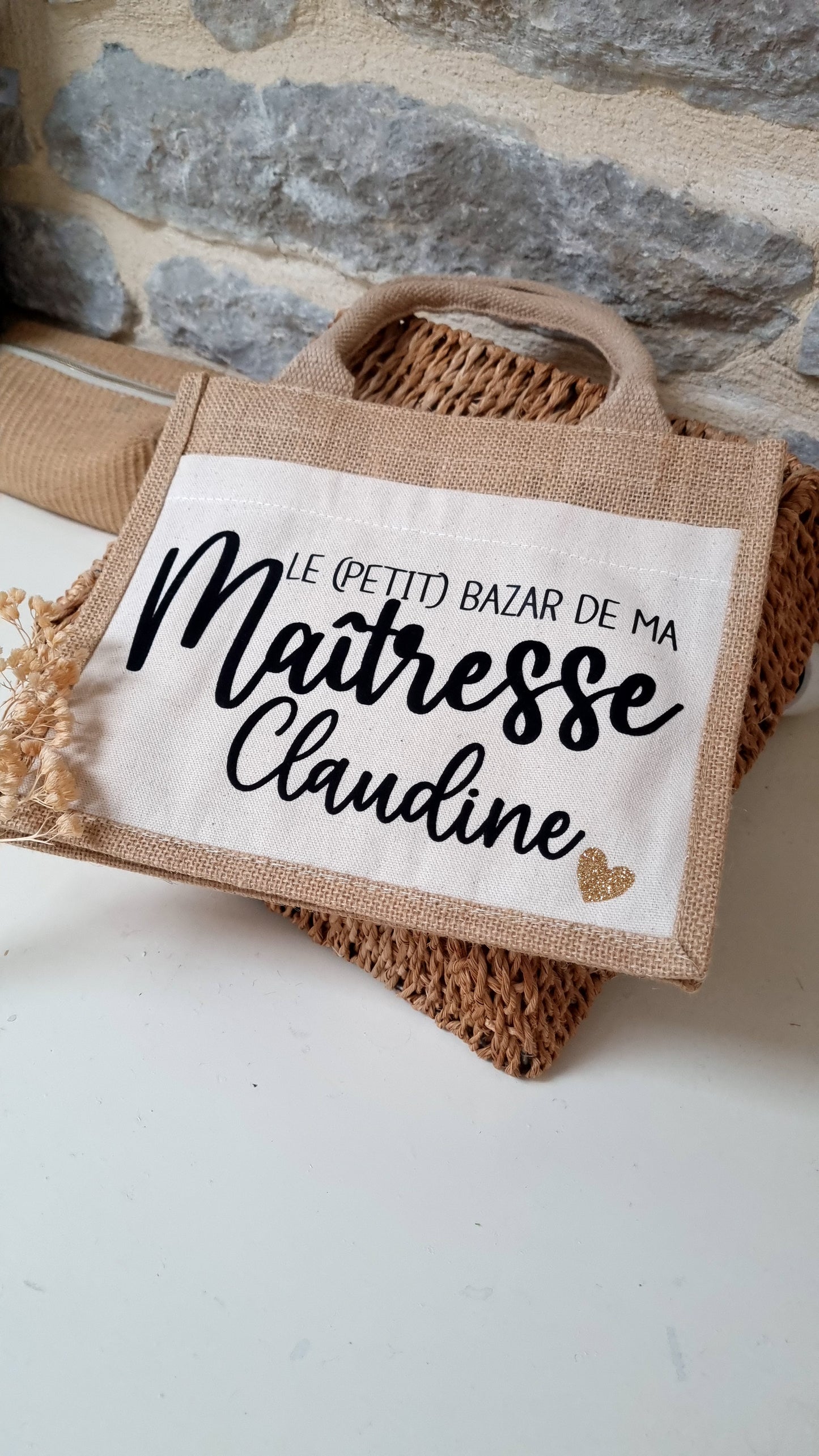 Sac cabas en toile de jute Maîtresse