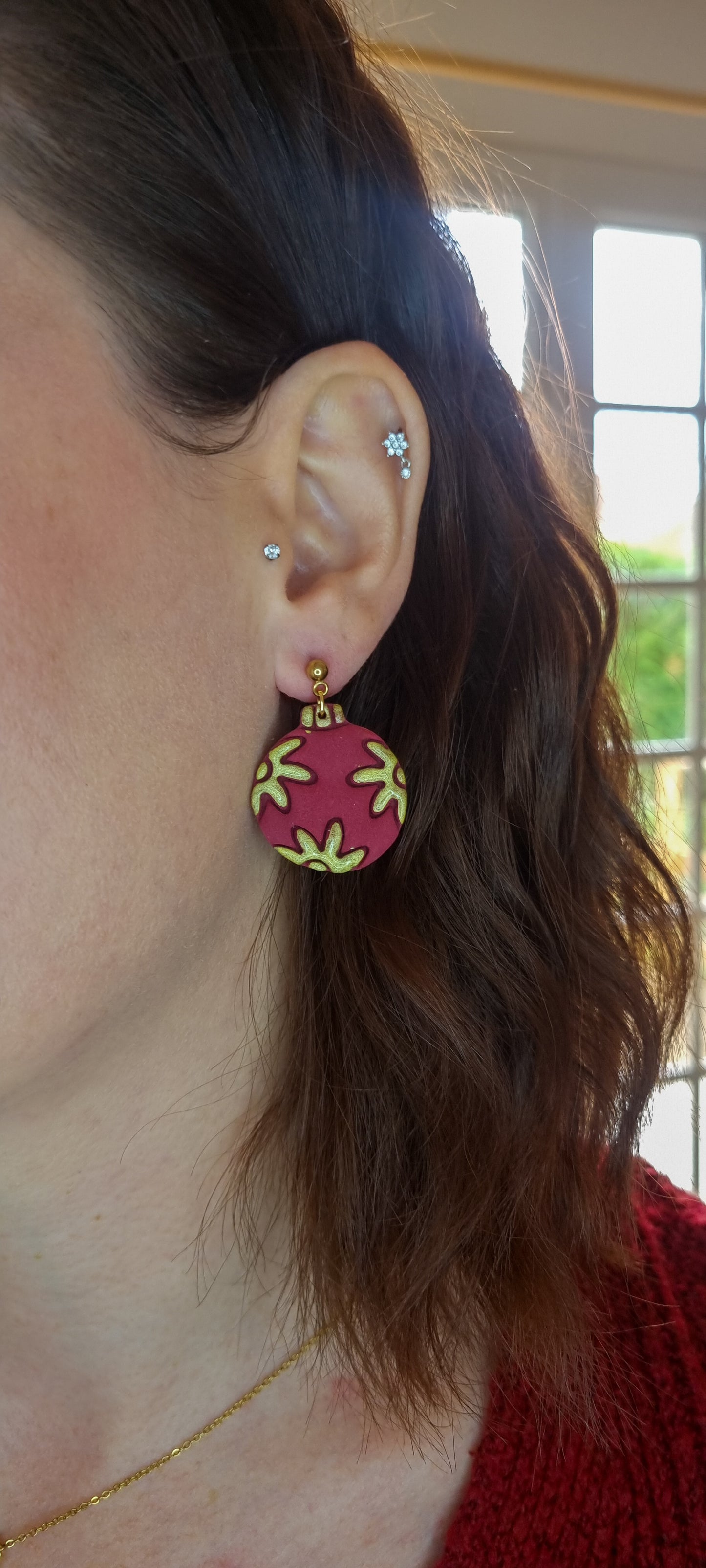 Boule de Noël rouge