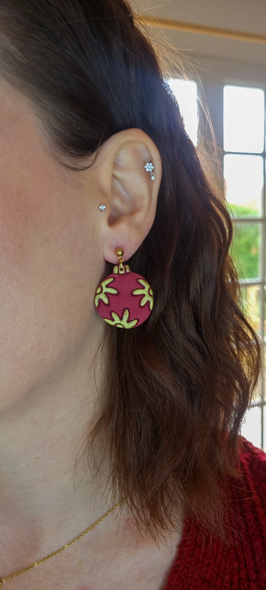 Boule de Noël rouge