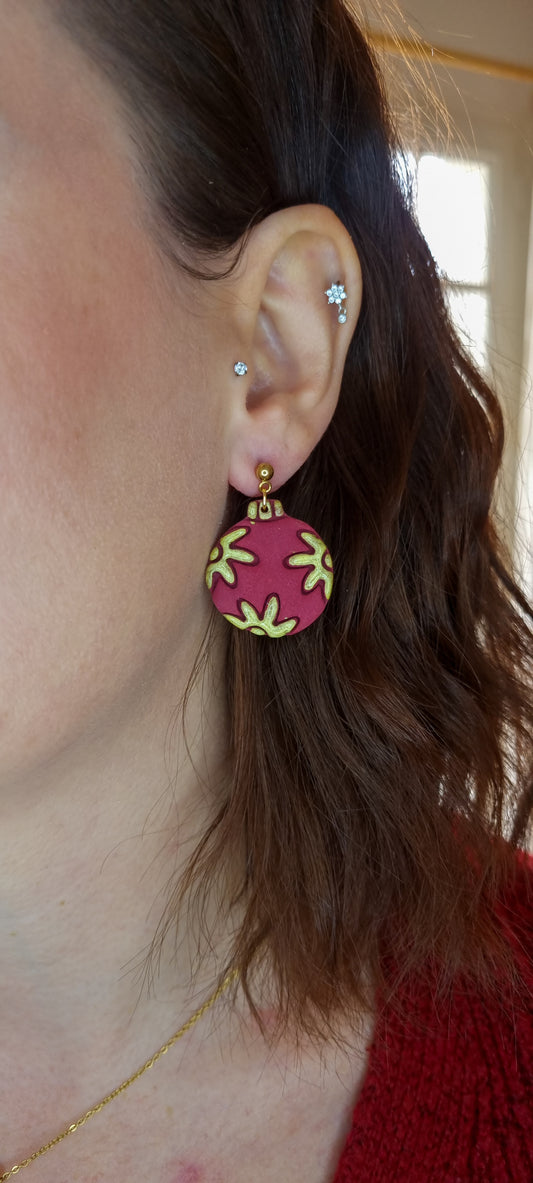 Boule de Noël rouge