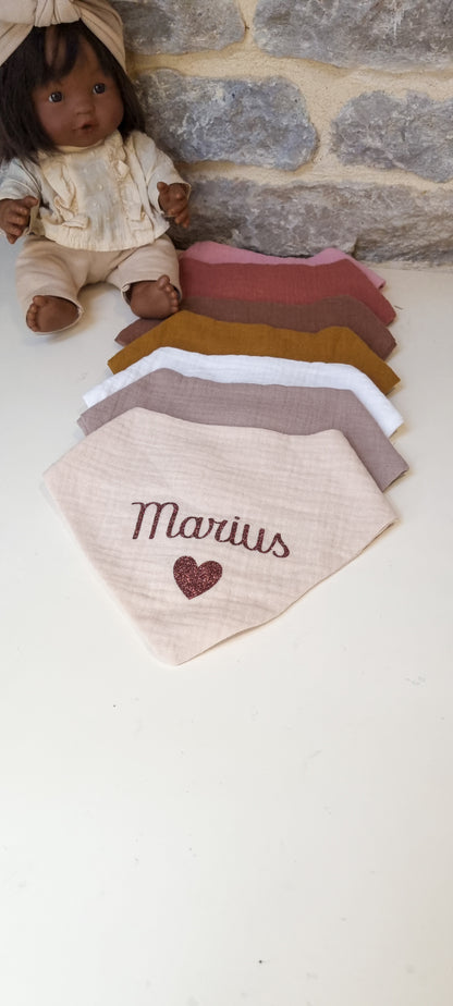 Bavoir bandana personnalisé