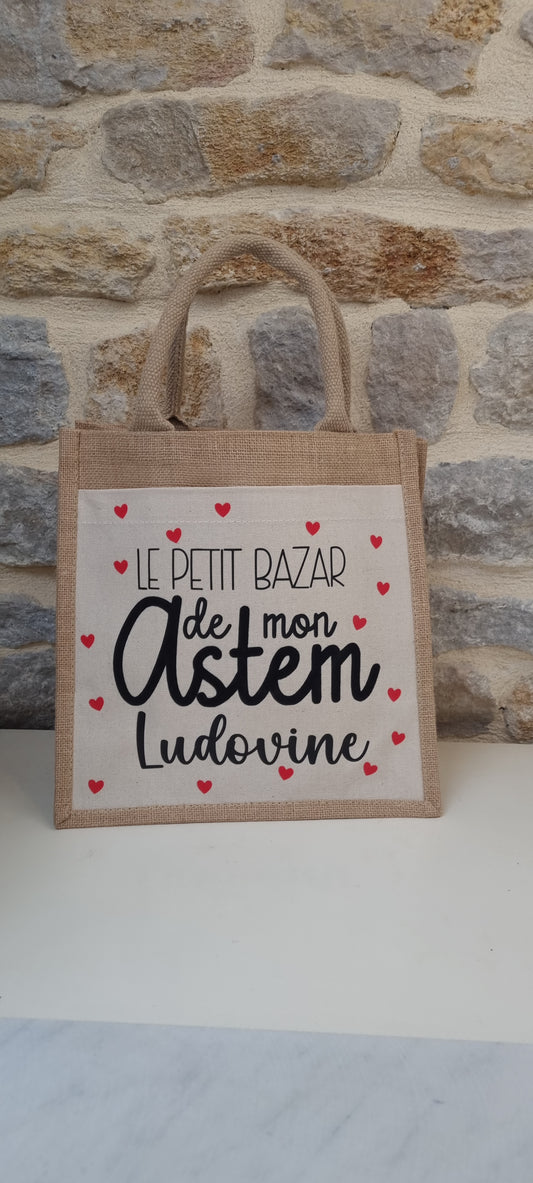 Sac cabas en toile de jute Atsem